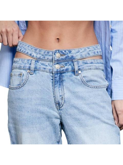 JEANS BAGGY CINTURA SUPER ALTA GRIS ATMOSPHERE DNM