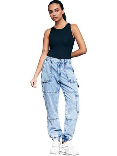 JEANS CARGO CINTURA ALTA GRIS ATMOSPHERE DNM