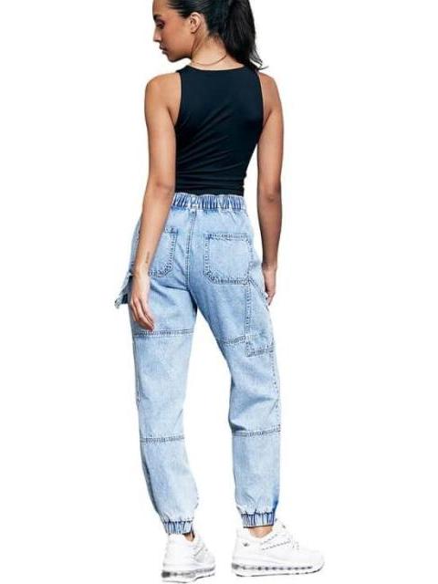 JEANS CARGO CINTURA ALTA GRIS ATMOSPHERE DNM