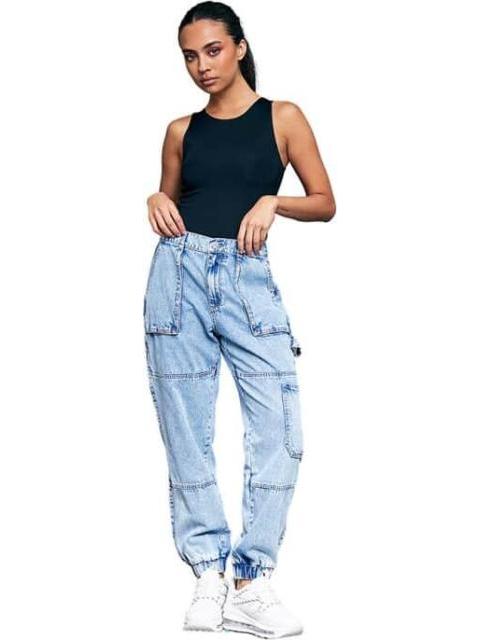 JEANS CARGO CINTURA ALTA GRIS ATMOSPHERE DNM