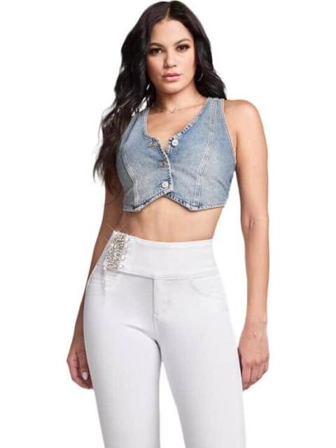 JEANS SUPERSKINNY CINTURA ALTA BLANCO SEVEN JEANS
