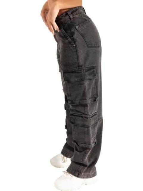 JEANS MOM CINTURA ALTA NEGRO FERGINO