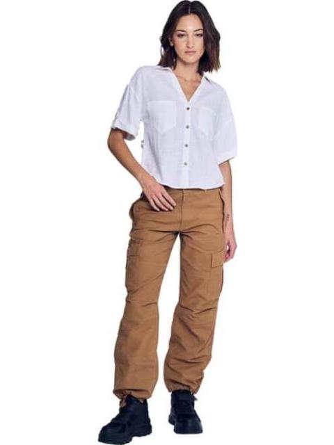 JEANS PARACHUTE CINTURA REGULAR CAFE SANTA LOLA