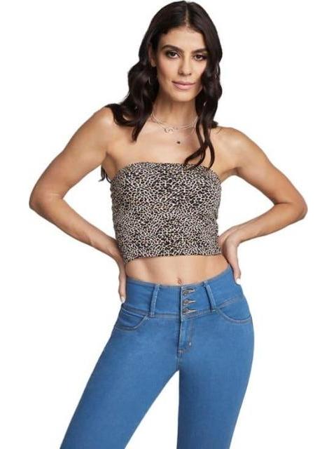 JEANS PUSH UP CINTURA ALTA GRIS SEVEN JEANS