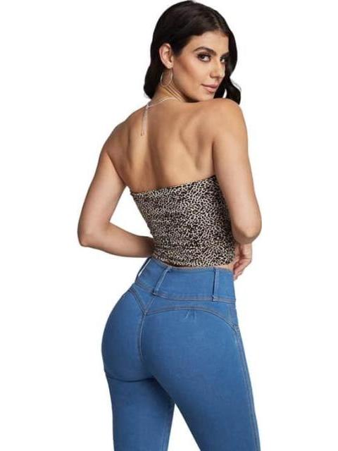 JEANS PUSH UP CINTURA ALTA GRIS SEVEN JEANS