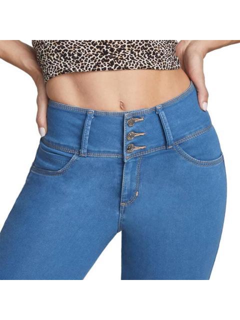 JEANS PUSH UP CINTURA ALTA GRIS SEVEN JEANS