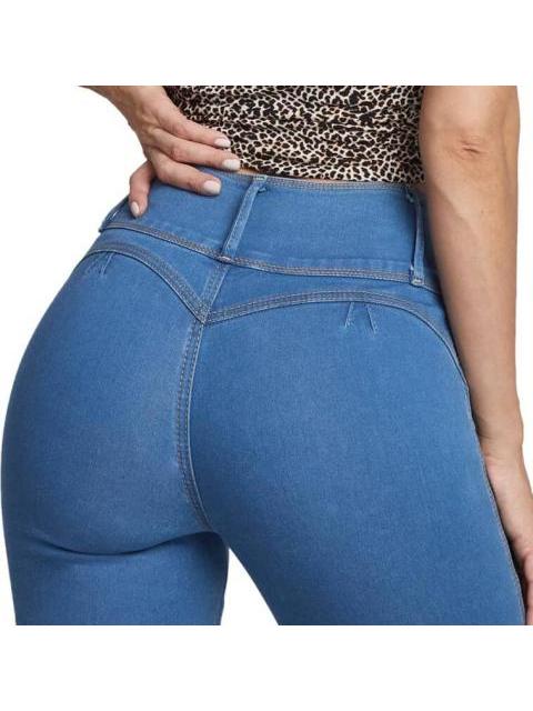 JEANS PUSH UP CINTURA ALTA GRIS SEVEN JEANS