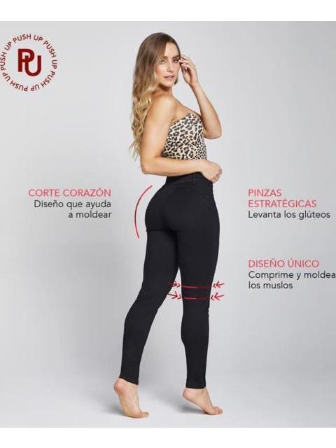 JEANS PUSH UP CINTURA ALTA NEGRO SEVEN JEANS