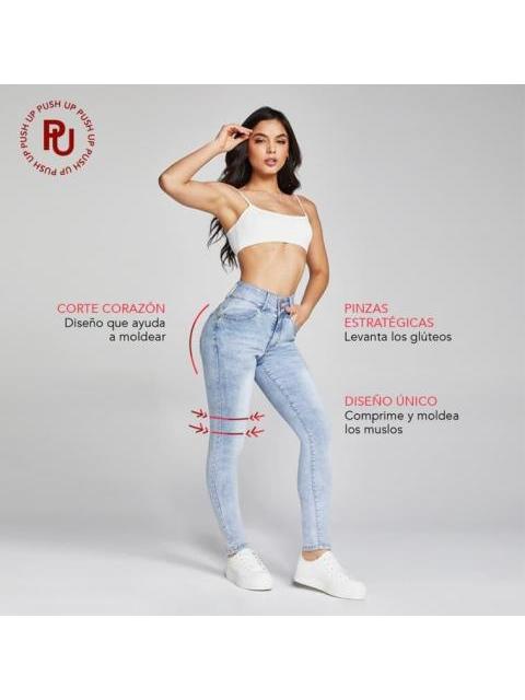 JEANS PUSH UP CINTURA REGULAR GRIS SEVEN JEANS