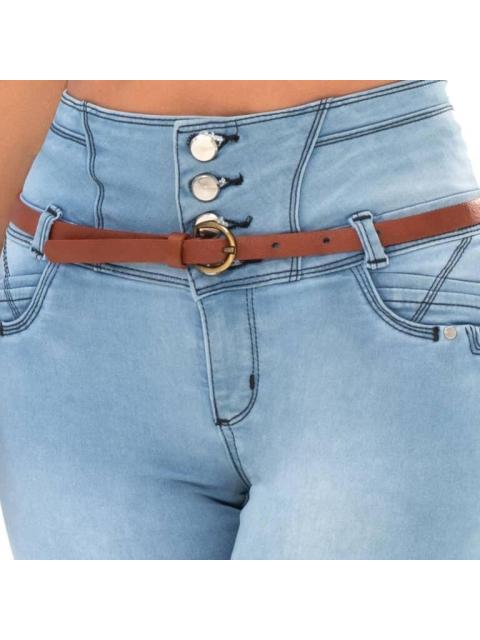 JEANS SKINNY CINTURA ALTA BLEACH FERGINO