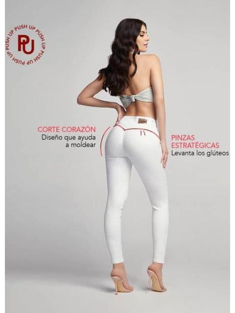 JEANS CINTURA ALTA BLANCO SEVEN JEANS