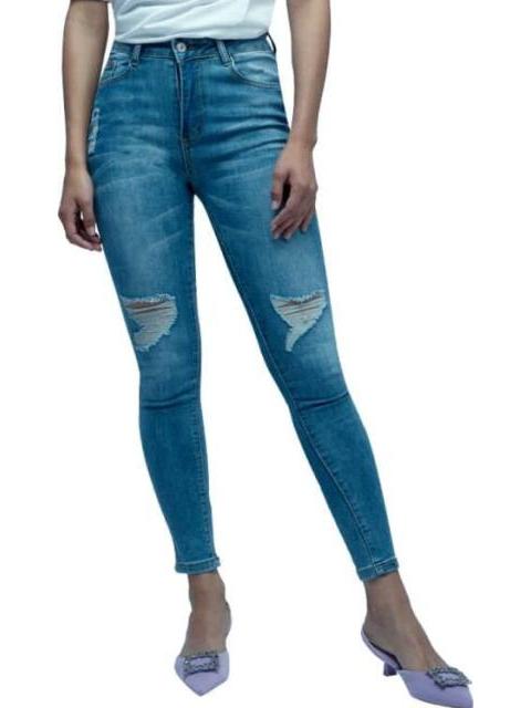 JEANS SUPERSKINNY CINTURA ALTA BLEACH ATMOSPHERE DNM