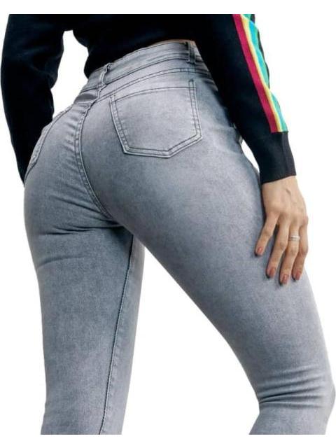 JEANS SUPERSKINNY CINTURA ALTA GRIS ATMOSPHERE DNM