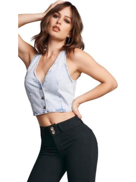 JEANS SUPERSKINNY NEGRO SEVEN JEANS