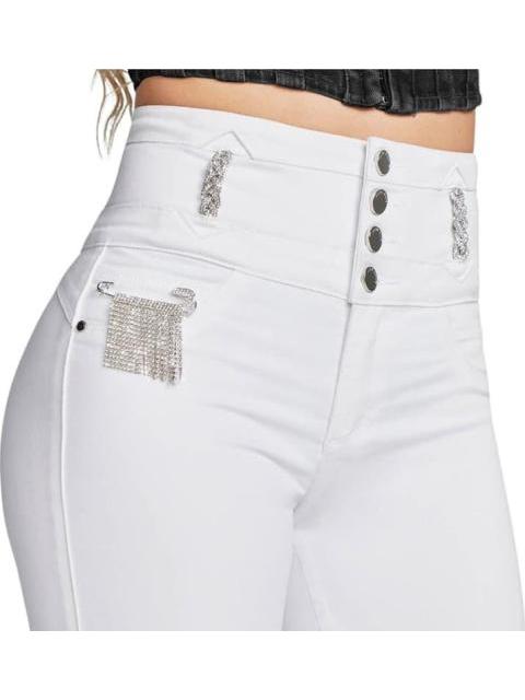 JEANS SUPERSKINNY CINTURA ALTA BLANCO SEVEN JEANS