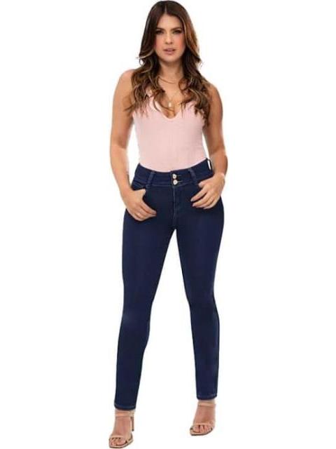 JEANS SUPERSKINNY CINTURA ALTA GRIS FERGINO