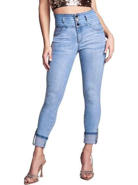 JEANS SUPERSKINNY CINTURA ALTA GRIS SEVEN JEANS
