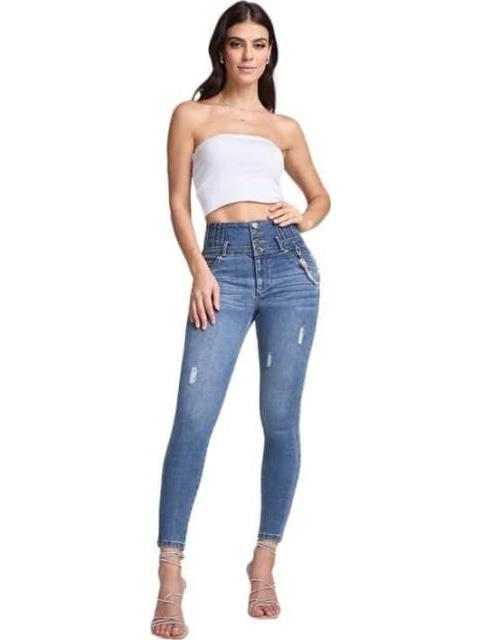 JEANS SUPERSKINNY CINTURA SUPERALTA GRIS SEVEN JEANS