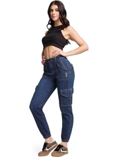 JOGGER CINTURA SUPERALTA GRIS GOODYEAR