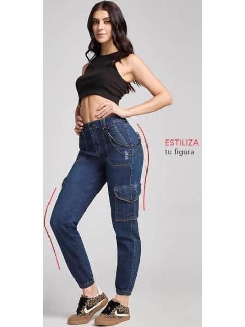 JOGGER CINTURA SUPERALTA GRIS GOODYEAR