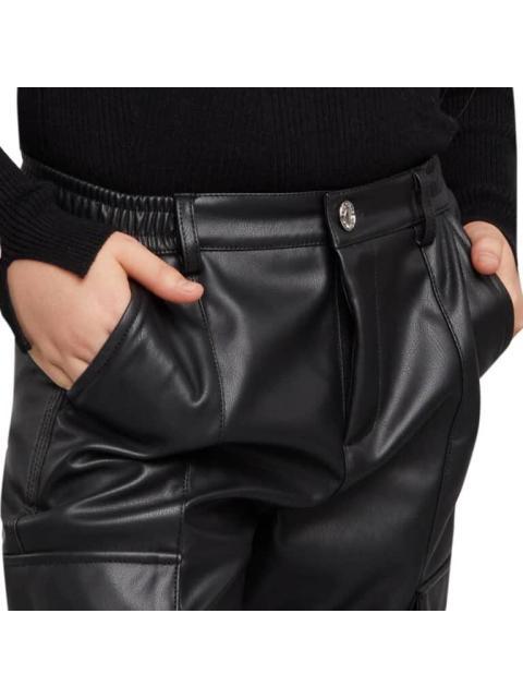 JOGGER PU JOGGER DE PU CON BOLSAS CARGO NEGRO HOLLY LAND KIDS