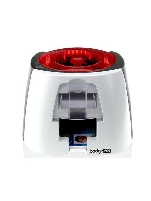 KIT BADGY EVOLIS BADGY200 PVC NEGRO ROJO COLOR BLANCO PINTAR POR SUBLIMACION-TRANSFERENCIA TERMICA KIT DE CREDENCIALIZACION