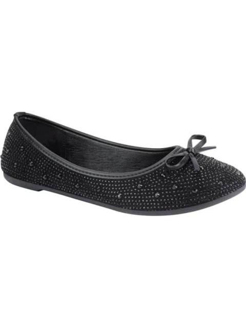 BALLERINA CON PEDRERIA NEGRO SHOSH