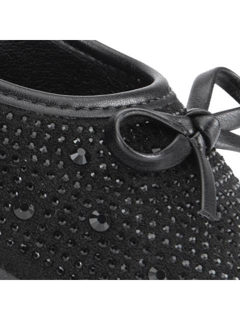 BALLERINA CON PEDRERIA NEGRO SHOSH