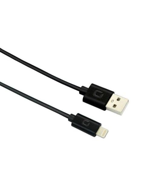 KIT CARGADOR USB CON CABLE LIGHTNING MOBIFREE MB-914192 PARED NEGRO