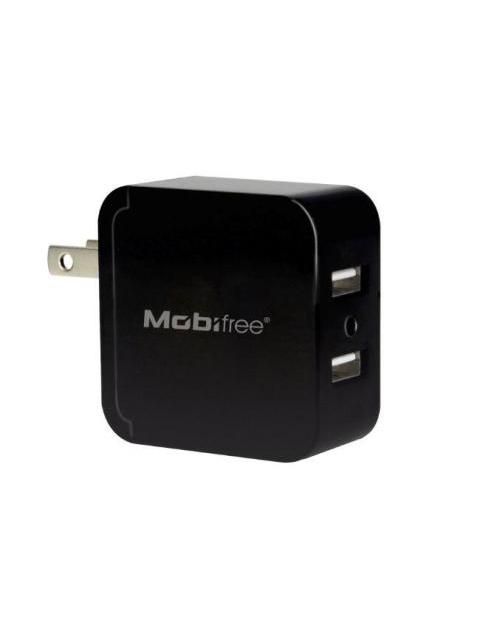 KIT CARGADOR USB CON CABLE LIGHTNING MOBIFREE MB-914192 PARED NEGRO