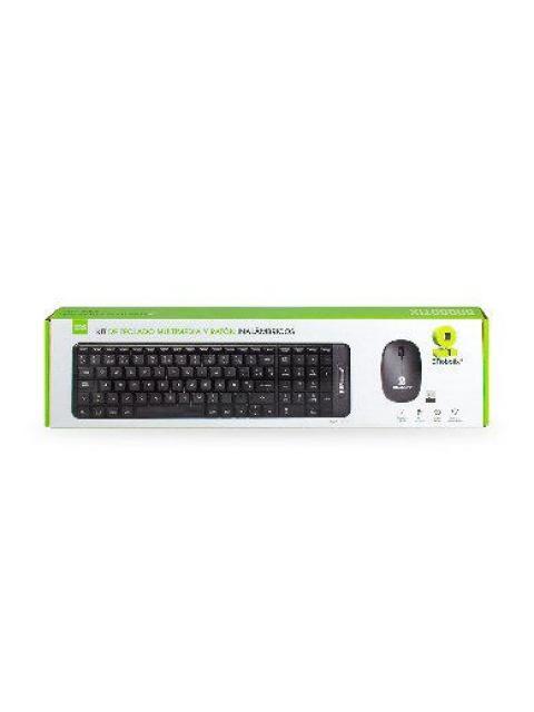 KIT DE TECLADO Y MOUSE BROBOTIX 6000632 INALAMBRICO USB NEGRO-ROJO (ESPANOL)