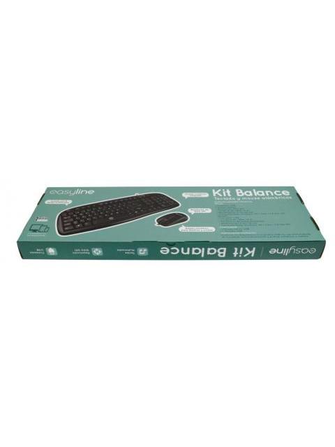 KIT DE TECLADO Y MOUSE EASY LINE BALANCE ALAMBRICO USB NEGRO (INGLES)