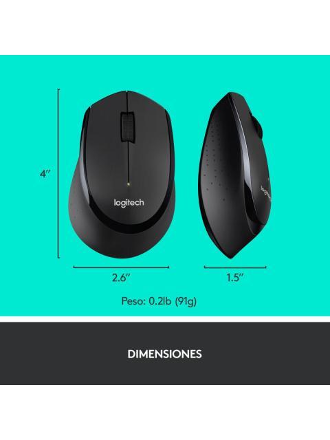 KIT DE TECLADO Y MOUSE LOGITECH MK345 INALAMBRICO USB NEGRO (ESPANOL)