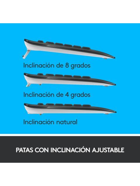 KIT DE TECLADO Y MOUSE LOGITECH MK540 ADVANCE RF INALAMBRICO USB NEGRO-BLANCO (ESPANOL)
