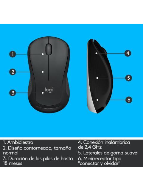 KIT DE TECLADO Y MOUSE LOGITECH MK540 ADVANCE RF INALAMBRICO USB NEGRO-BLANCO (ESPANOL)