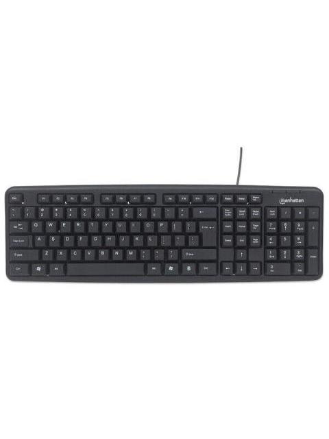 KIT DE TECLADO Y MOUSE MANHATTAN 178464 ALAMBRICO USB NEGRO (ESPANOL)
