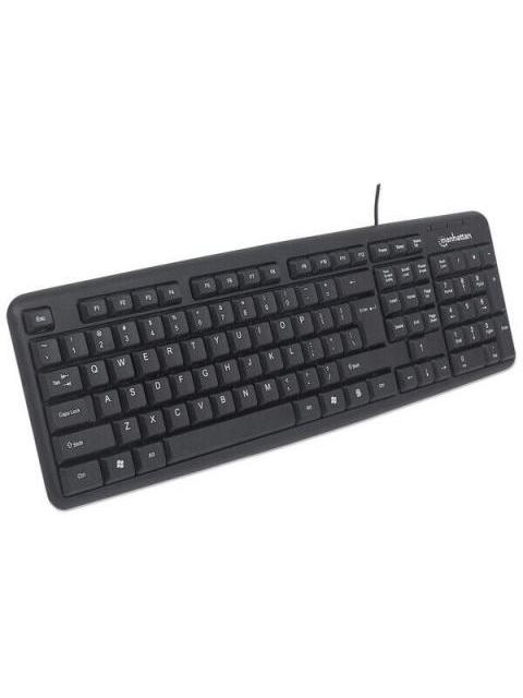 KIT DE TECLADO Y MOUSE MANHATTAN 178464 ALAMBRICO USB NEGRO (ESPANOL)