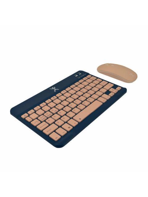 KIT DE TECLADO Y MOUSE PERFECT CHOICE GENOVA INALAMBRICO RF INALAMBRICO + BLUETOOTH AZUL (ESPANOL)