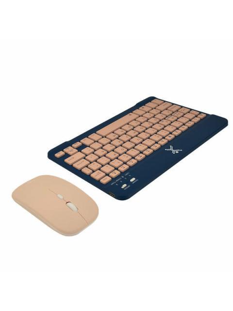 KIT DE TECLADO Y MOUSE PERFECT CHOICE GENOVA INALAMBRICO RF INALAMBRICO + BLUETOOTH AZUL (ESPANOL)