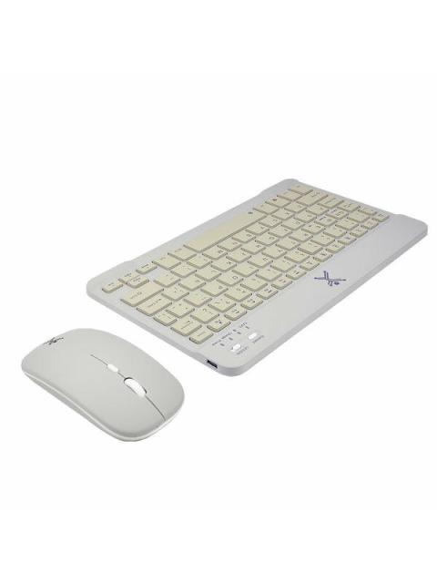 KIT DE TECLADO Y MOUSE PERFECT CHOICE GENOVA INALAMBRICO RF INALAMBRICO + BLUETOOTH GRIS (ESPANOL)