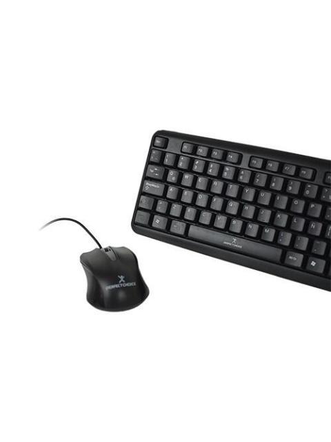 KIT DE TECLADO Y MOUSE PERFECT CHOICE PC-201076 ALAMBRICO USB NEGRO (ESPANOL)