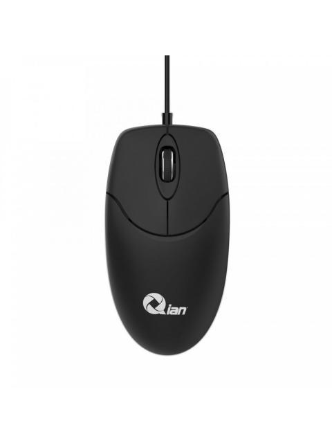 KIT DE TECLADO Y MOUSE QIAN QKX-20603 ALAMBRICO USB NEGRO (ESPANOL)