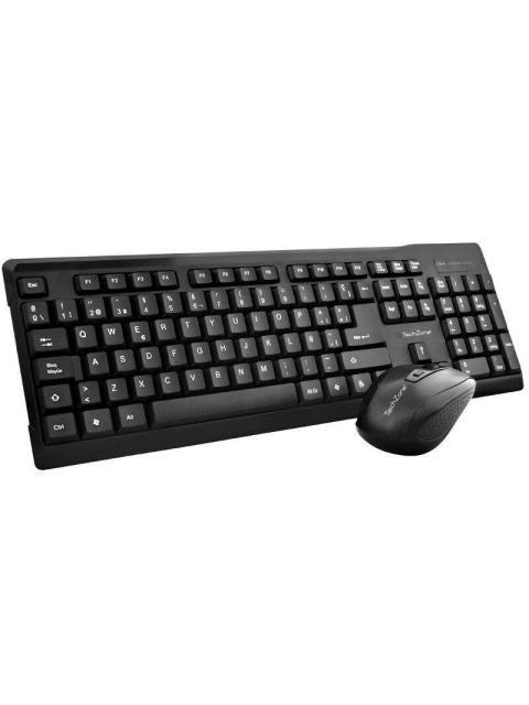 KIT DE TECLADO Y MOUSE TECHZONE TZ16COMB01-INA RF INALAMBRICO NEGRO (ESPANOL)
