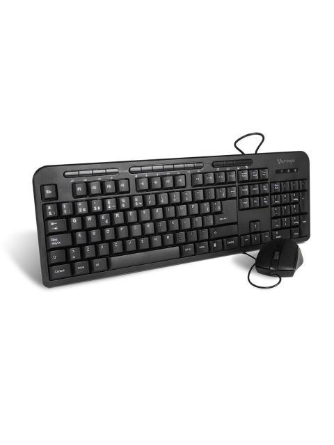 KIT DE TECLADO Y MOUSE VORAGO KM-107 ALAMBRICO USB NEGRO (ESPANOL)
