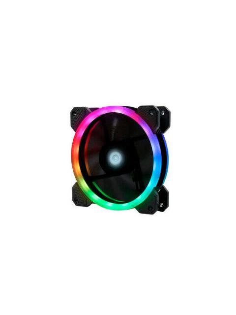 VENTILADOR GAME FACTOR FKG400 RGB 120MM 1500RPM NEGRO - 3 PIEZAS