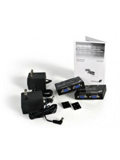 STARTECH  KIT JUEGO EXTENSOR DE VIDEO VGA POR CABLE CAT5 UTP ETHERNET DE RED (SERIE ST121)