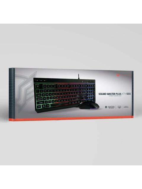 KIT GAMER DE TECLADO Y MOUSE BALAM RUSH SQUAD MASTER PLUS KTM555 ALAMBRICO USB NEGRO (ESPANOL)