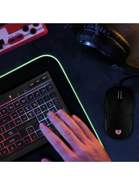 KIT GAMER DE TECLADO Y MOUSE BALAM RUSH SQUAD MASTER PLUS KTM555 ALAMBRICO USB NEGRO (ESPANOL)