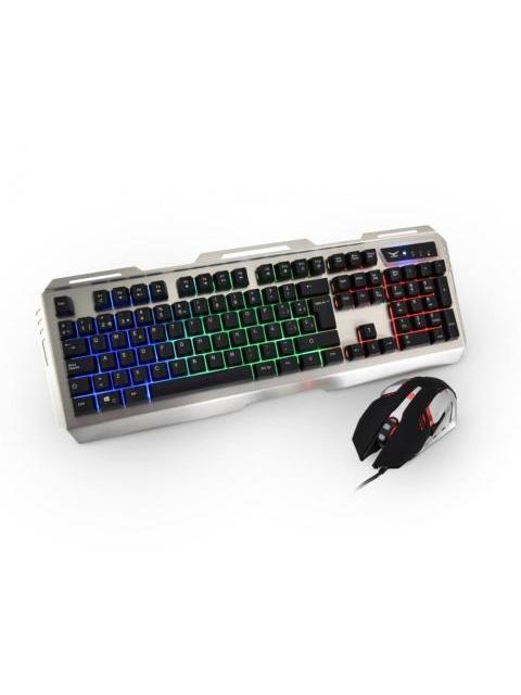 KIT GAMER DE TECLADO Y MOUSE NACEB NA-0911 ALAMBRICO USB GRIS (ESPANOL)
