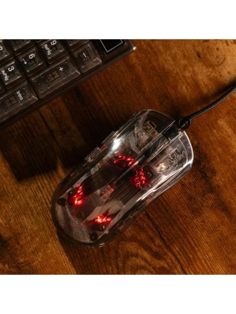 KIT GAMER DE TECLADO Y MOUSE PERFECT CHOICE HELUMO ALAMBRICO USB TRANSPARENTE ESPANOL